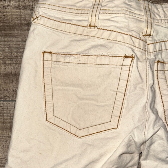 Free People Cream Distressed Pants - Picture 8 of 8